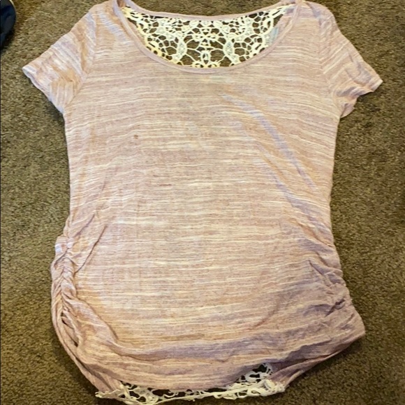 Purple tee w/ lace back - Picture 1 of 2